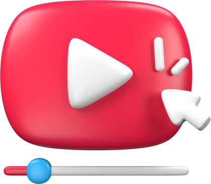 Video Player Play Video 3D Illustration